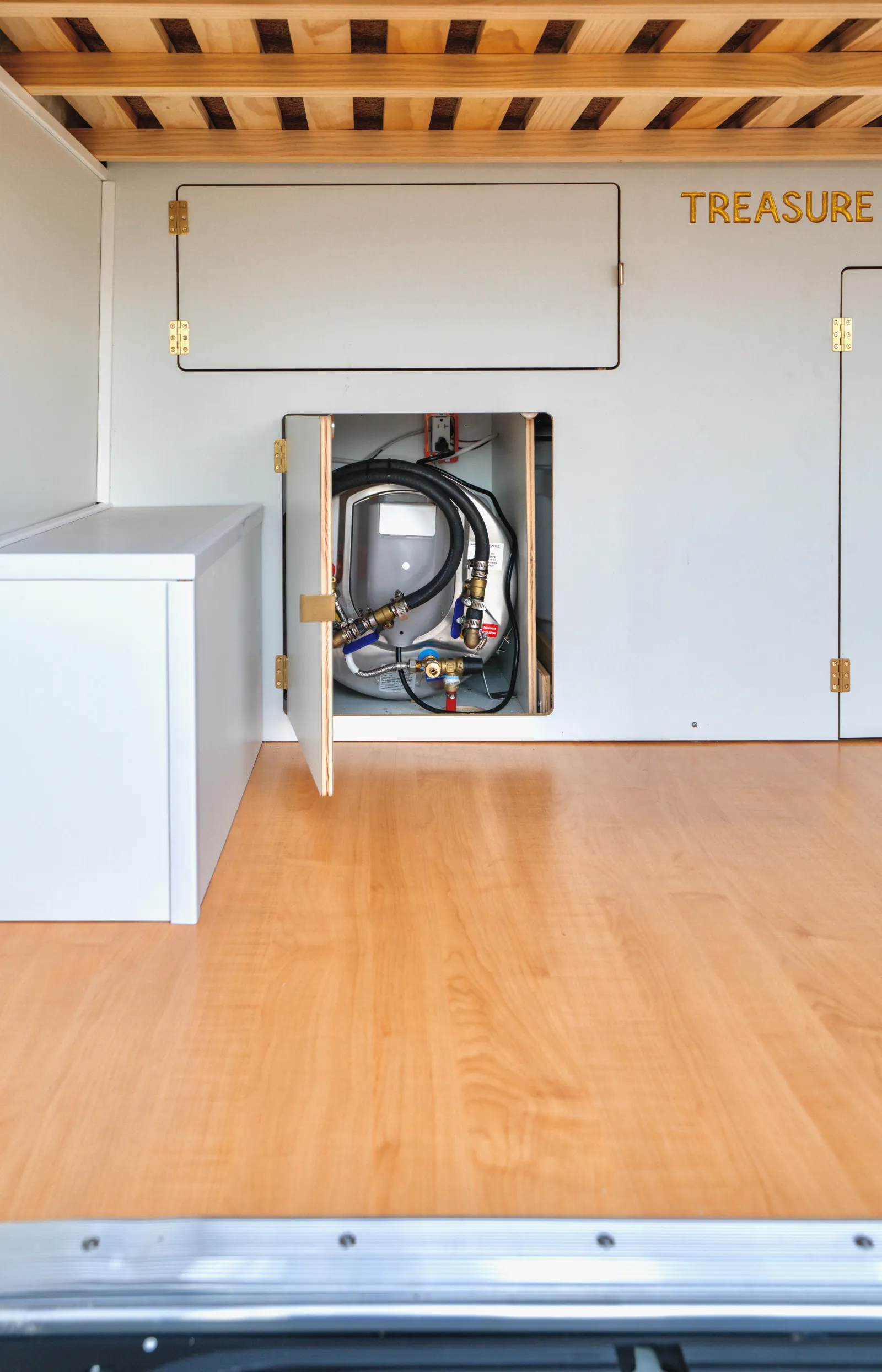 Water heater in the garage