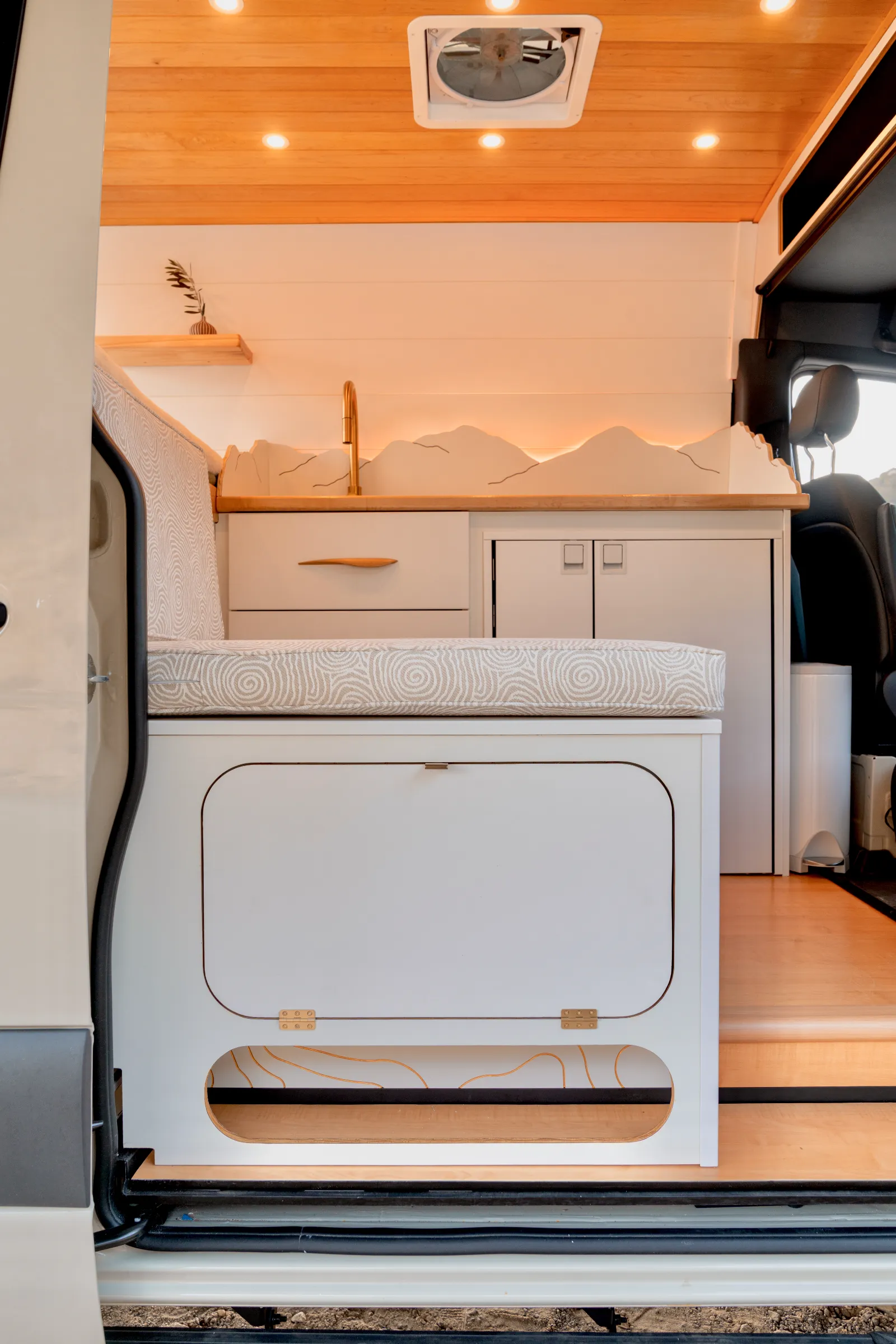 Bench seat and fridge doors