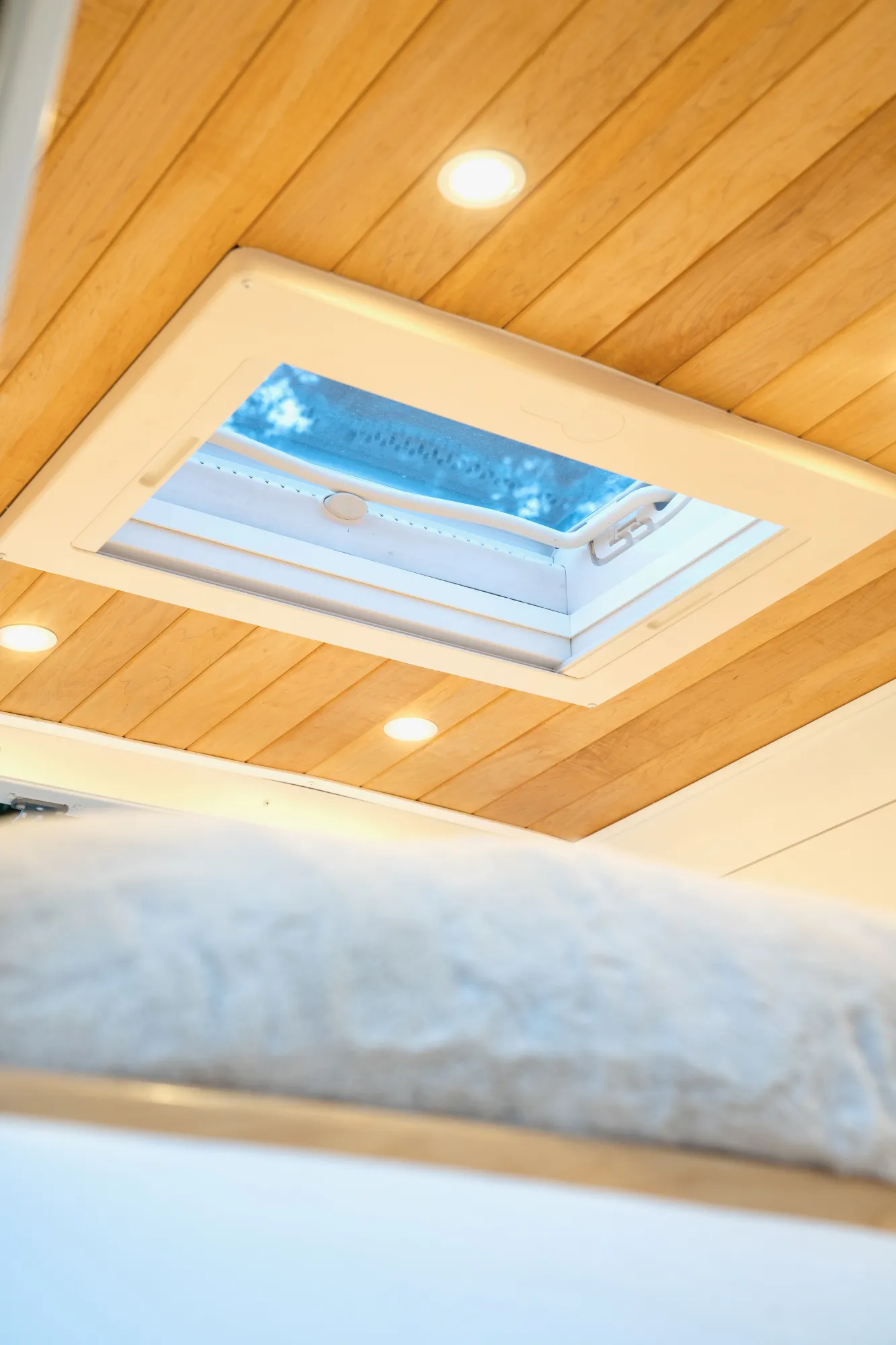 Skylight above the bed